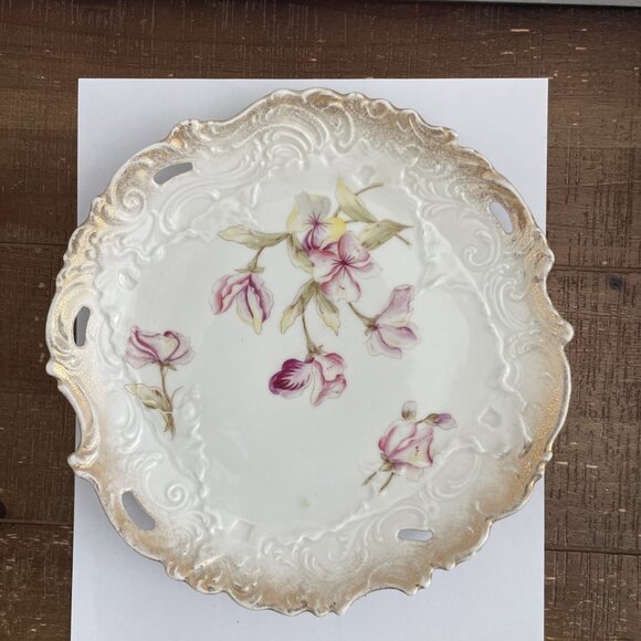 Vintage Wheelock Germany Floral Porcelain Plate 9” Gorgeous 1920’s - Picture 1 of 3